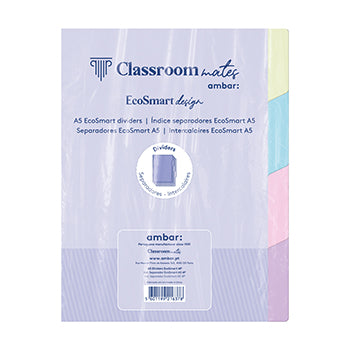 Separadores Caderno Inteligente Ambar Ecosmart PP A5 4 div.