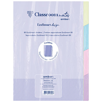 Separadores Caderno Inteligente Ambar Ecosmart PP B5 4 div.