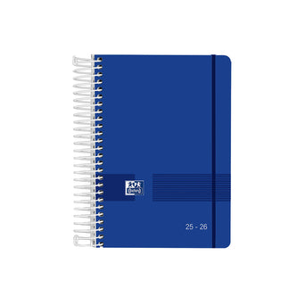 Agenda Escolar 25/26 A6 Oxford Live & Go Espiral Azul Escuro