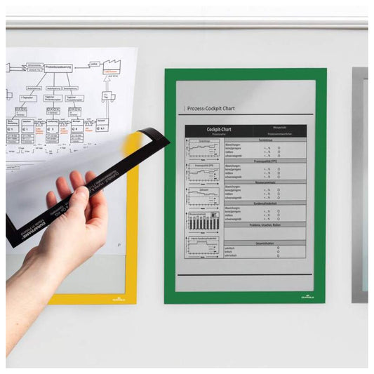 Moldura Magnética A4 Duraframe 4869-04 Amarelo 5un