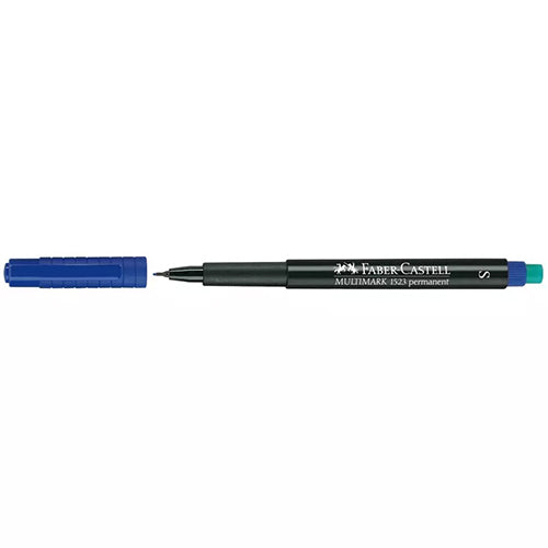 Marcador Acetato Faber-Castell OH Lux EF Azul