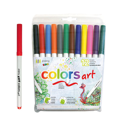 Marcadores Feltro Fegol Kids Colors Art