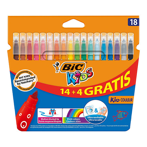 Marcadores Feltro BIC Kid Couleur 14+4 (937510)