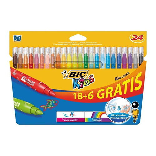 Marcadores Feltro BIC Kid Couleur 18+6 (841803)