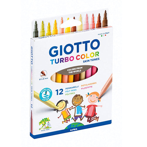 Marcadores Feltro Giotto Tubo Color Skin Tones Emb.12F526900