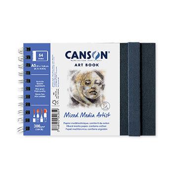 Caderno Canson Artbook Mixed Media Artist A5 300gr 56 Folhas