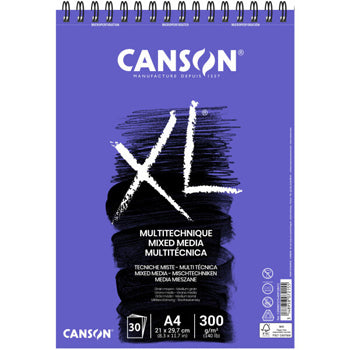 Bloco Espiralado Canson XL Mix Media A4 300gr 30F