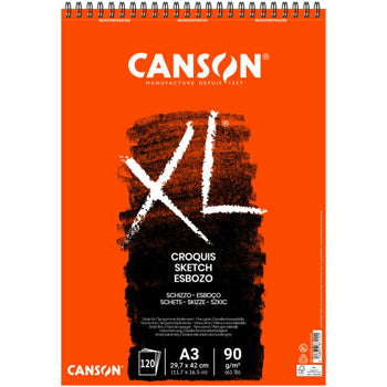 Bloco Espiralado Canson XL Croquis A3 90gr 120 Folhas