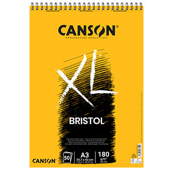 Bloco Espiralado Canson XL Bristol A3 180gr 50 Folhas