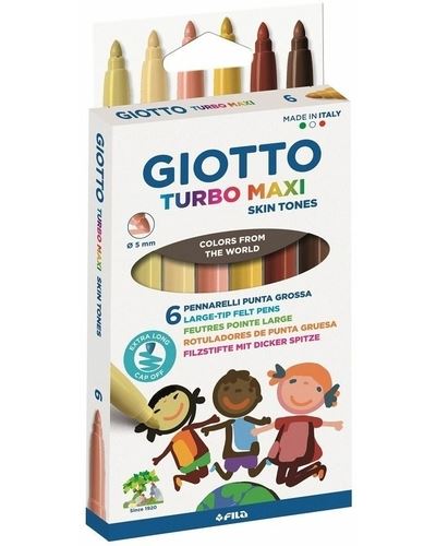 Marcadores Feltro Giotto Jumbo Turbo Maxi Skin Tones