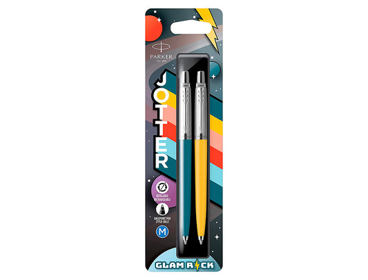 Esferografica Parker Jotter Glam Rock Azul/Amarelo Bl.2