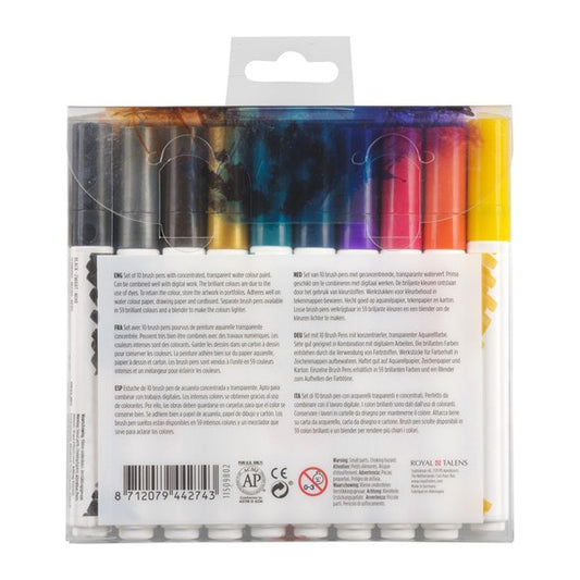 Marcadores Ecoline Brush Pen Talens Dark 11509802