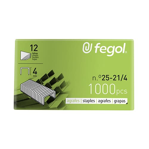 Agrafes Nº25-21/4 Fegol (7125) Cx.1000