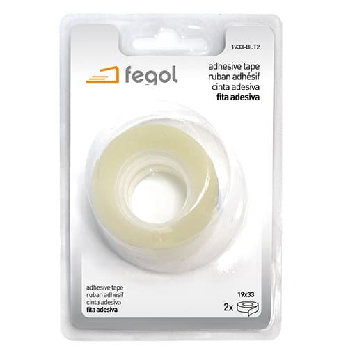 Blister 2 Fitas Adesivas 19mmx33mt Fegol Transparente