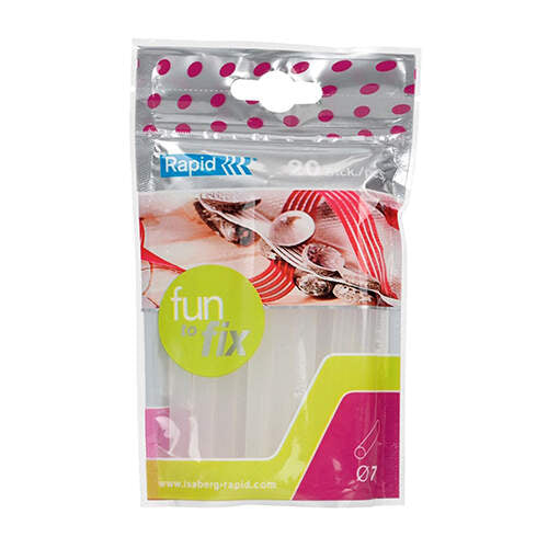 Blister 20 Barras Cola Rapid transparente Fun To Fix 7mm