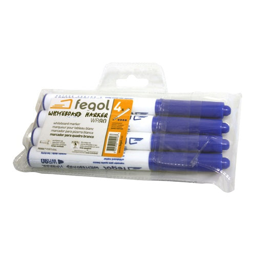 Blister 4 Marcadores Quadro Branco Azul