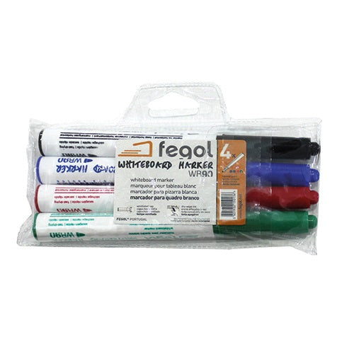 Blister 4 Marcadores Quadro Branco Sortidos
