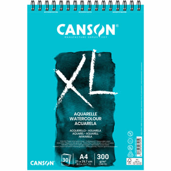 Bloco Espiralado Canson XL Aquarelle A4 300gr 30 Folhas