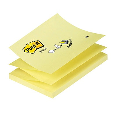 Bloco notas aderentes Post-It 76x127mm ZIG-ZAG Amarelo