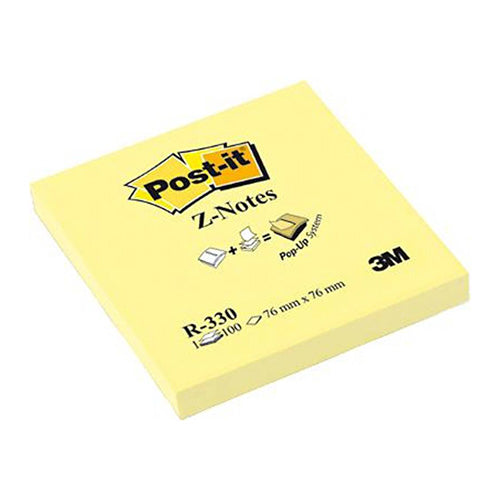 Bloco notas aderentes Post-It Zig-Zag 76x76mm R33 Amarelo