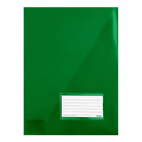 Bolsa Arquivo A4 com Diagonal Visor Verde