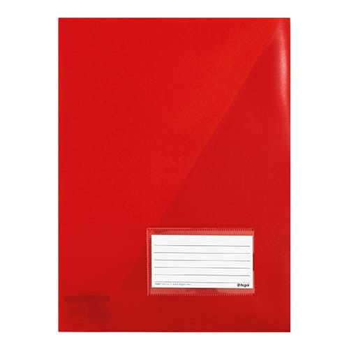 Bolsa Arquivo A4 com Diagonal Visor Vermelho