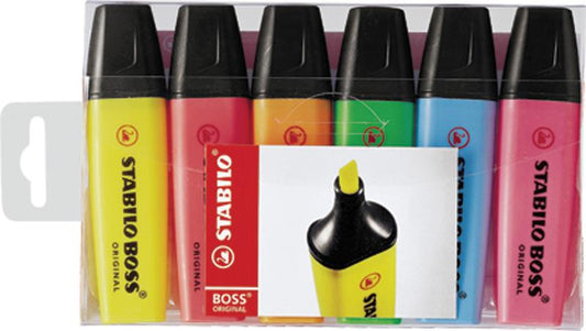 Bolsa de 6 Marcadores Stabillo Boss Fluorescentes