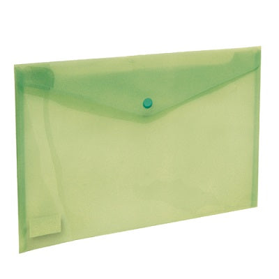 Bolsa Tipo Envelope A4 Com Mola Verde Translúcido