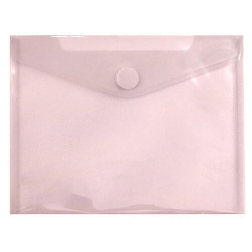 Bolsa Tipo Envelope A5 Com Velcro Rosa