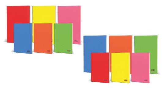 Caderno A5 Agrafado Capas Coloridas Pautado 60Fls Emb.6