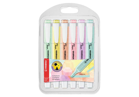 Conj. 6 Marcadores Pastel Stabilo Swing Cool