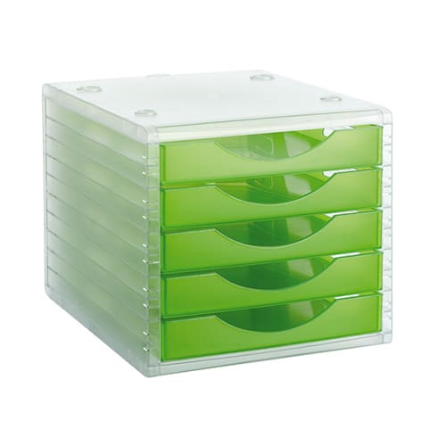 Distribuidor 5 Gavetas Cristal Verde