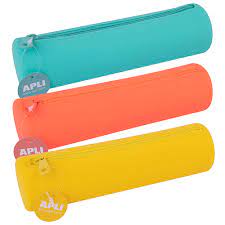 Estojo Silicone Apli Soft Redondo Laranja Fluorescente