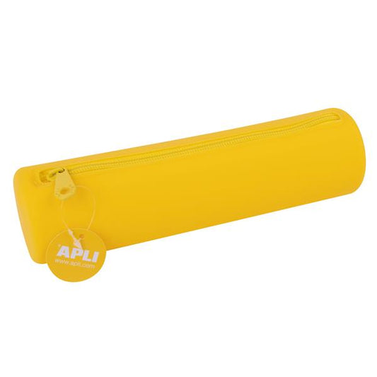 Estojo Silicone Apli Soft Redondo Amarelo Fluorescente