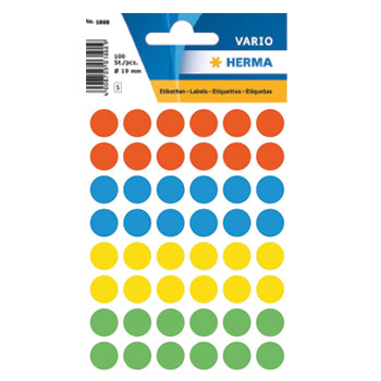Etiquetas Redondas 12mm Sortido Herma 1851 240un