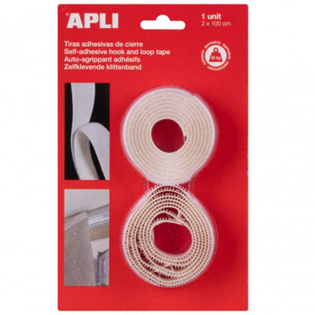 Fitas Velcro Cor Branco 20mmx1m