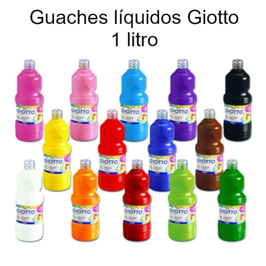 Boião Guache 1lt Giotto Escolar Amarelo F53502