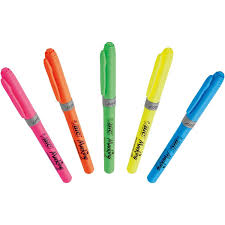 Marcador Fluorescente Bic Grip Rosa