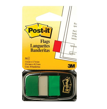 Index Aderente POST-IT 680-3 25x43mm Verde