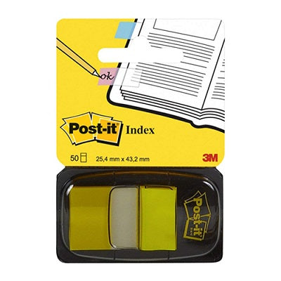 Index Aderente POST-IT 680-5 25x43mm Amarelo