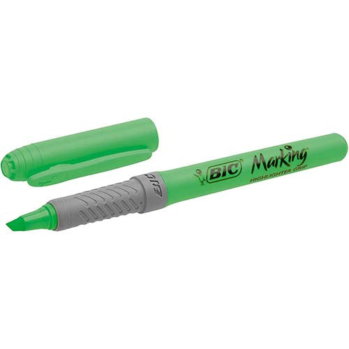 Marcador Fluorescente Bic Grip Verde