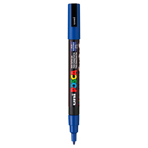 Marcador Permanente Uni Posca PC-3M Azul (Fino 0.9-1.3mm)