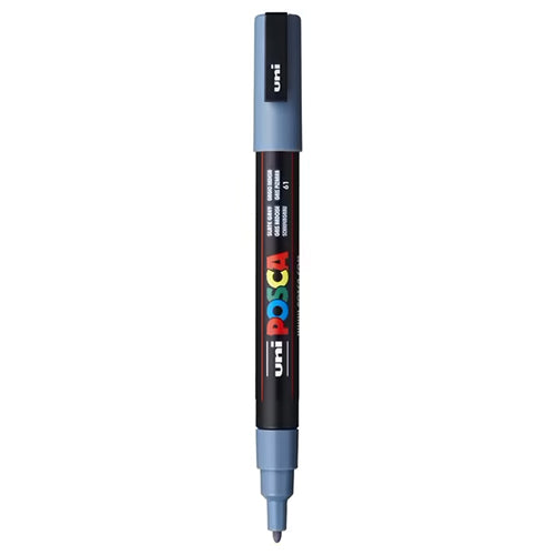 Marcador Permanente Uni Posca PC-3M Cinza Escuro (Fino)