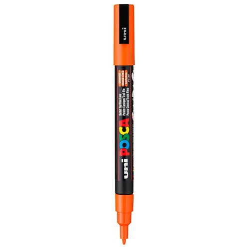Marcador Permanente Uni Posca PC-3M Laranja (Fino 0.9-1.3mm)