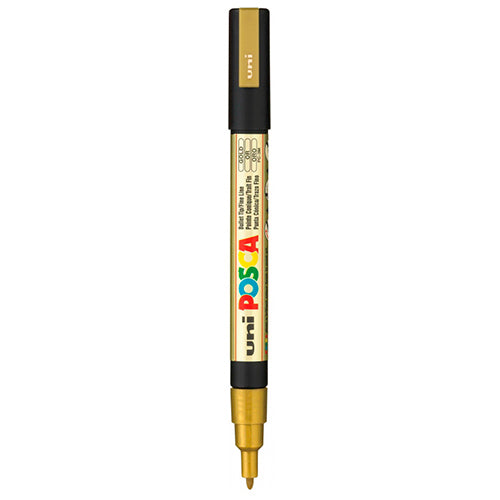 Marcador Permanente Uni Posca PC-3M Ouro (Fino 0.9-1.3mm)