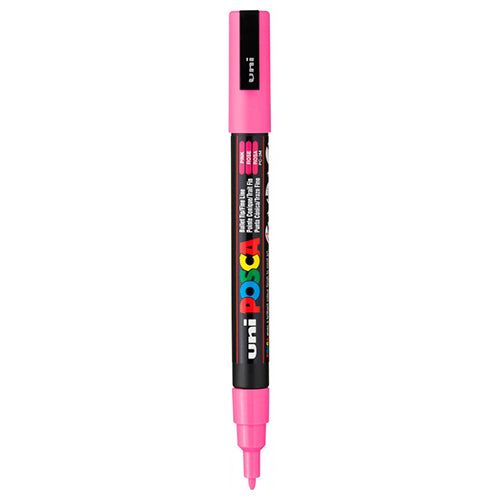 Marcador Permanente Uni Posca PC-3M Rosa (Fino 0.9-1.3mm)