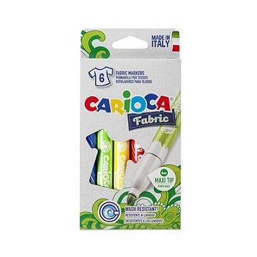 Marcador Tecidos Carioca Fabric Cores Sortidas - 6un