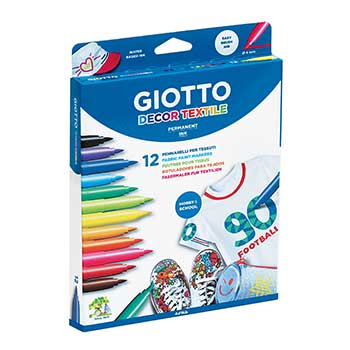 Marcador Tecidos Giotto Decor Cores Sortidas - 12un