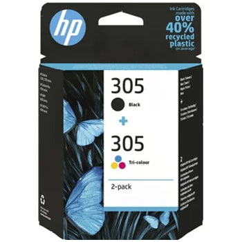 Pack Tinteiros HP 305 Preto/ Cor 6ZD17A 120/ 100 Pág.