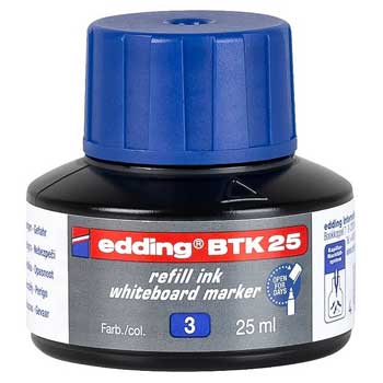 Recarga Marcador Quadros Brancos Edding BTK 25ml Azul